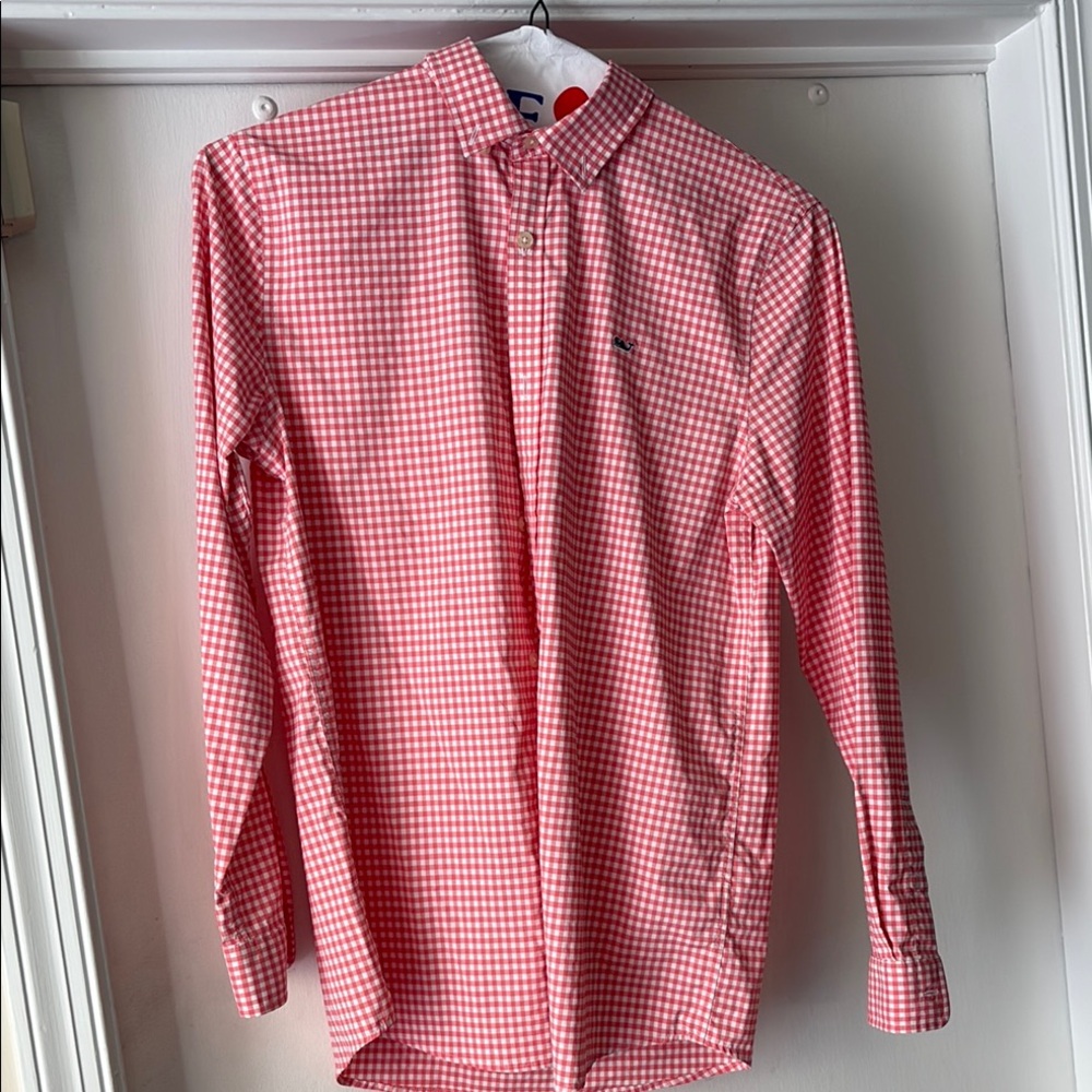 Vineyard Vines salmon  Button Down Shirt Classic Gingham